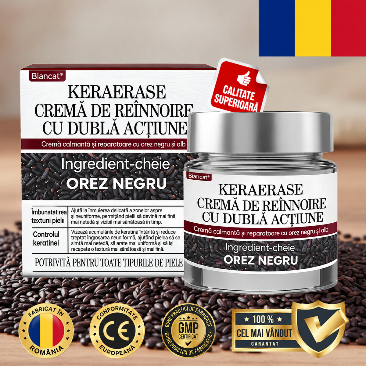 🌿👨‍⚕️Biancat® KeraErase Cremă cu Dublă Acțiune pentru Reînnoirea Pielii