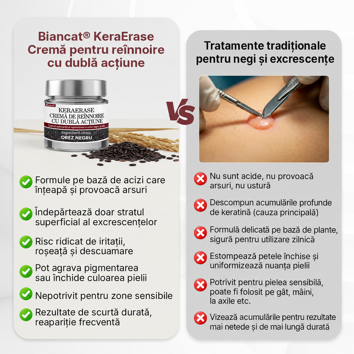🌿👨‍⚕️Biancat® KeraErase Cremă cu Dublă Acțiune pentru Reînnoirea Pielii