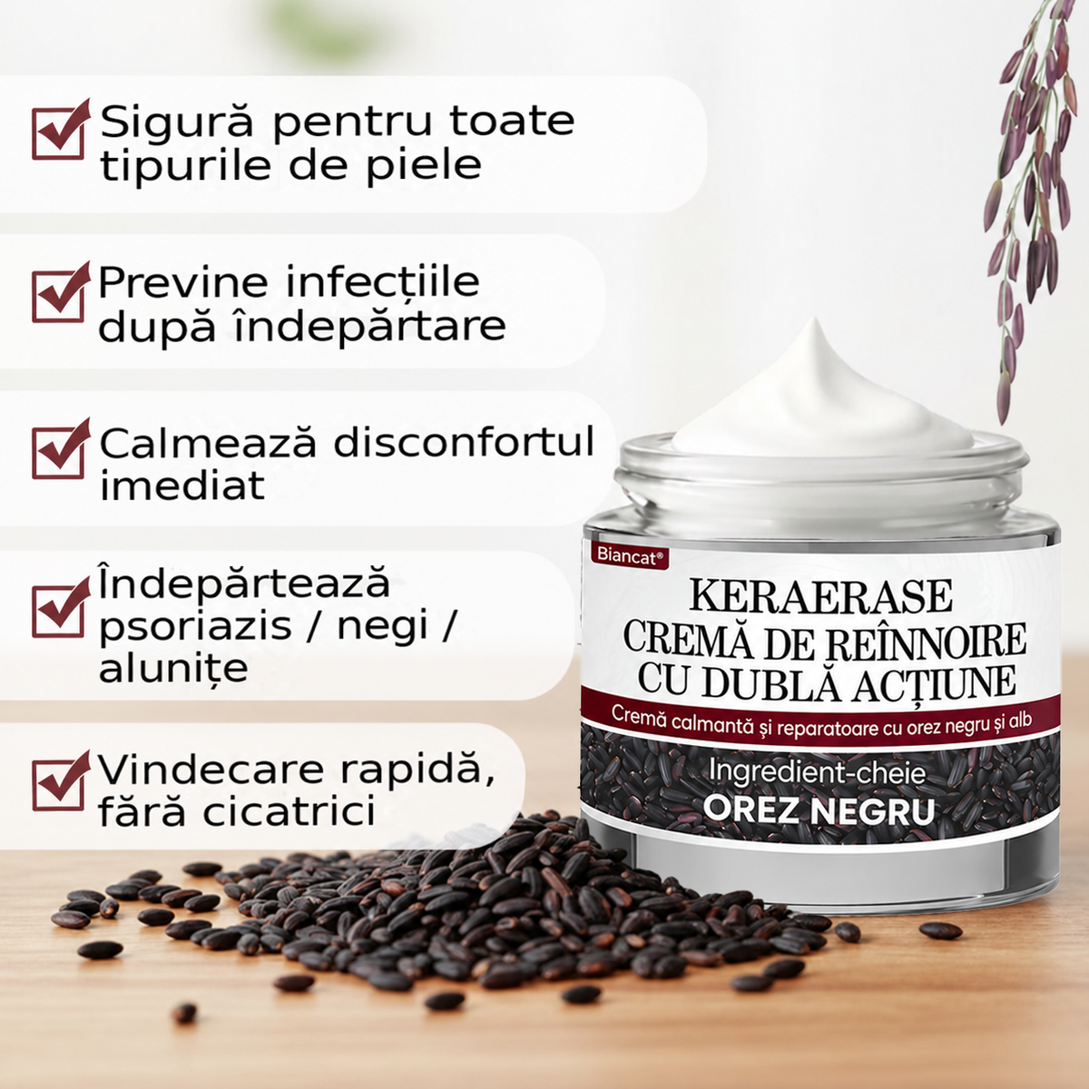 🌿👨‍⚕️Biancat® KeraErase Cremă cu Dublă Acțiune pentru Reînnoirea Pielii